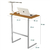 Mesa Para Notebook Thor MDP Cor Nature Com Pés De Ferro Cinza na internet