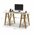 Imagem do Mesa Escrivaninha Cavalete com 4 prateleiras Home Office - Freijó/Preto