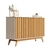 Buffet Aparador 3 Portas Ripado Mdf Juçara 135x83cm na internet