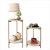 Conjunto de Mesa Lunis Off White com Pés de Ferro Bronze