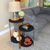 Conjunto de Mesa Lunis Preto com Pés de Ferro Bronze - Monê Moveis & Design Ltda.