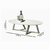 Mesa de Centro Oval para Sala Classic Pés em Madeira Maciça Pinus - Branca na internet