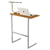 Mesa Para Notebook Thor MDP Cor Nature Com Pés De Ferro Cinza