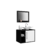 Conjunto Gabinete Para Banheiro Com 3 peças Baden - Preto/Branco