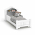 Mini Cama Infantil Casinha Real com Prateleira - Branca