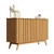 Buffet Aparador 3 Portas Ripado Mdf Juçara 135x83cm