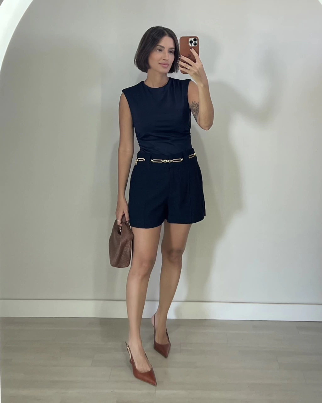 Short alfaiataria viscose