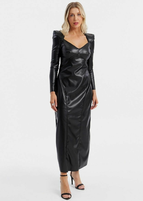 VESTIDO SUPER MIDI COM OMBREIRA