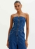 Macacão Jeans Wide Leg Corset na internet