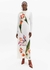 Vestido Super Midi Com Gola e Manga Longa Estampado - comprar online