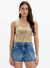 Blusa Regata Com Aplicação e Transparência - comprar online