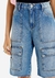 Bermuda Jeans Cargo High - comprar online