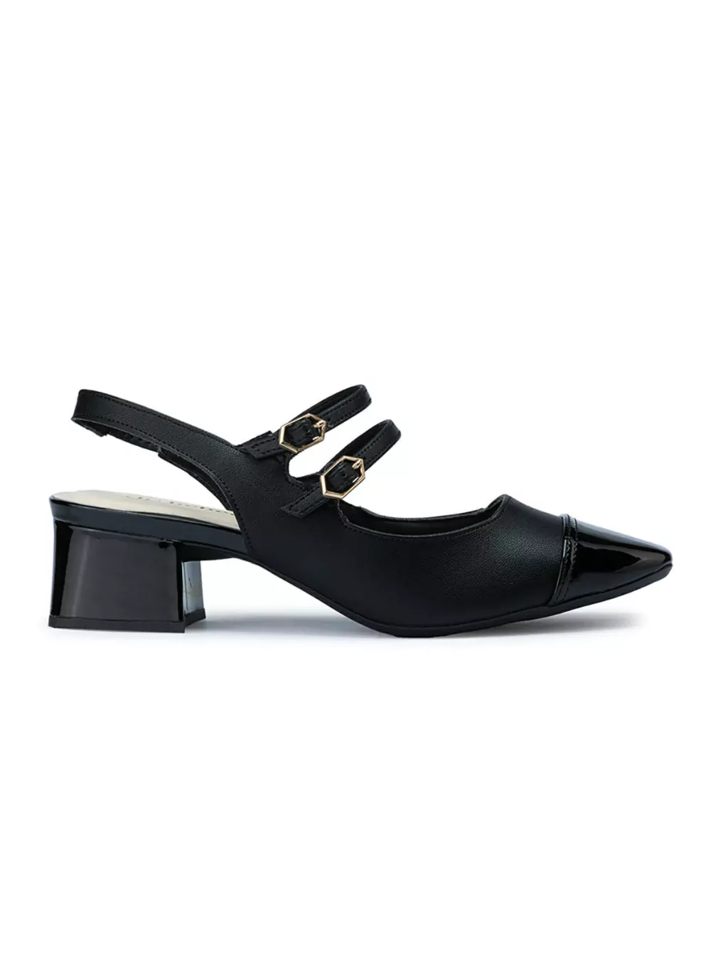 SCARPIN SLINGBACK BEBECÊ MARY JANE TIRAS COM FIVELAS BICO QUADRADO