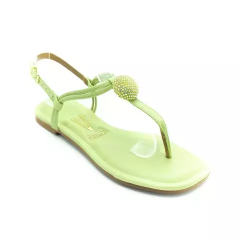 SANDÁLIA FEMININA VIZZANO COM PEDRAS BRILHANTES VERDE LIMÃO - TOQUE DE COR E BRILHO PARA SEUS PÉS