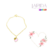 PULSEIRA PINGENTE CORAÇÃO RESINADA BANHADA EM OURO 18K - comprar online