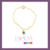 PULSEIRA PINGENTE CORUJA RESINADA BANHADA EM OURO 18K
