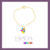 PULSEIRA PINGENTE BORBOLETA RESINADA BANHADA EM OURO 18K
