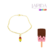 PULSEIRA PINGENTE PICOLÉ RESINADA BANHADA EM OURO 18K - comprar online