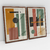 Quadro Abstrato Geométrico Minimalista Moderno Brown, Green and Orange Kit com 2 Quadros - loja online