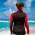 Remera UV 50 Rash guards Lycra Extra Life Negro rojo en internet