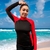 Remera UV 50 Rash guards Lycra Extra Life Negro rojo