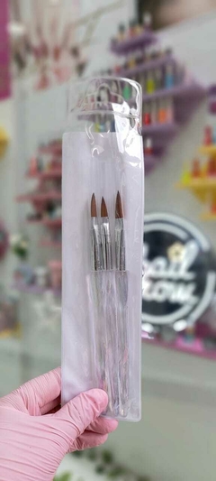 Pincel acrílico aurora 3pcs