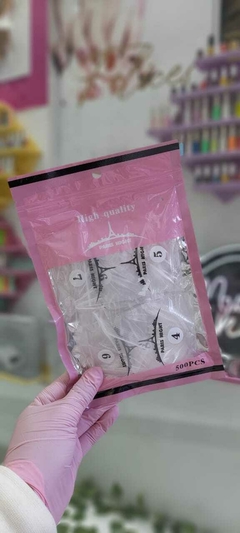 Tips soft gel 500pcs PARIS NIGHT - bolsa rosa -