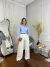 Calça Pantalona em Linho