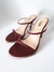 Tamanco Bordô New York Salto Fino - comprar online