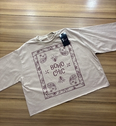Cropped algodão boho chic
