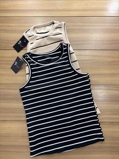 Blusinha algodão listrada