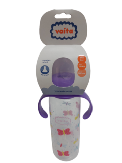 Mamadera VAITA Natural Boca chica con asas 240ml en internet