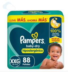 PAMPERS BabyDry Talles G110-XXG88 en internet