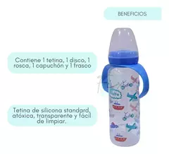 Mamadera VAITA Natural Boca chica con asas 240ml - comprar online