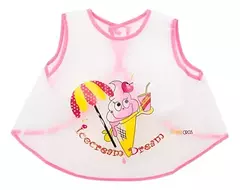 Imagen de Babero Vestidito LOVE Impermeable +6 meses