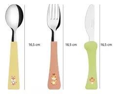 Set cubiertos de Acero TRAMONTINA 3 Piezas - BUGUI Baby Shop