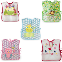 Babero LOVE Doble Impermeable Vinilico Con Bolsillo XXL - comprar online