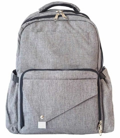 Mochila Maternal PUNTI gris claro con candado y puerto USB