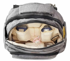Mochila Maternal PUNTI gris claro con candado y puerto USB - comprar online