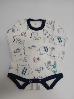 Body algodón manga larga estampado Talle 1 - BUGUI Baby Shop