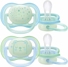 Chupete AVENT Ultra Air Nocturno 0-6m x2