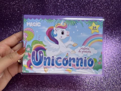 Kit com maleta de pintura - Unicórnio Roxo - loja online
