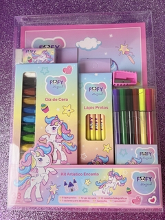 Kit Desenho Artístico Infantil Encanto Com 33 Peças - Fofy - Papelaria Roda Gigante