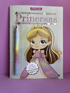 Livro de Colorir com atividades com lápis arco-íris - Princesas - comprar online