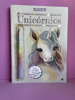 Livro de Colorir com atividades com lápis arco-íris - Unicórnio - comprar online