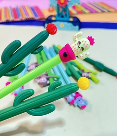 Trio de Canetas – Macaco, Vaso de Flor e Cacto (Kit com 3 unidades) na internet