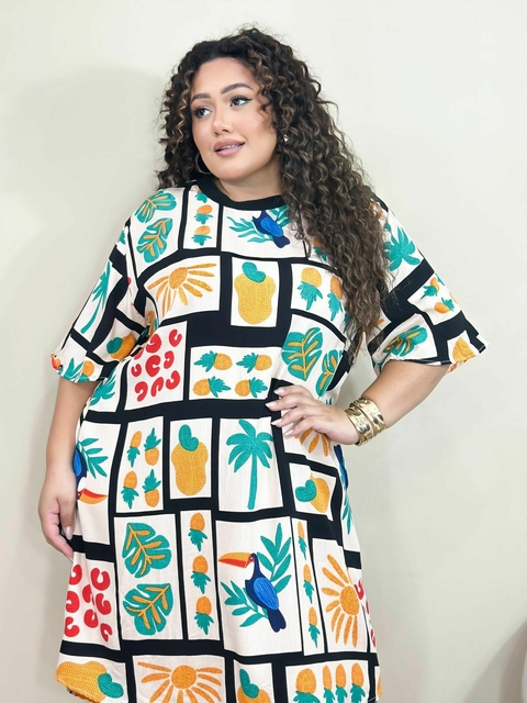 Vestido camisão plus size ( até 52/54 ) - comprar online