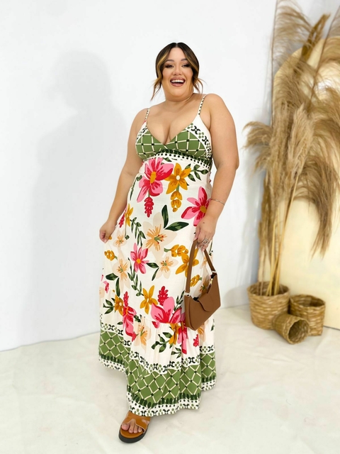 VESTIDO LONGO ARPEX PLUS SIZE ( 44 ao 50 )