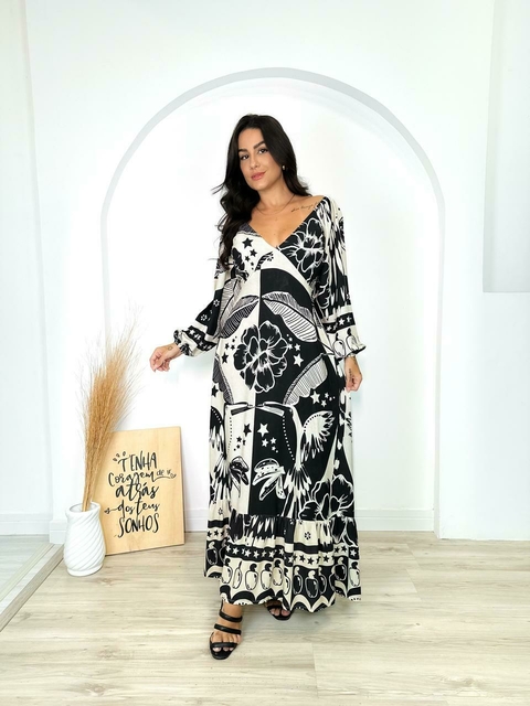 VESTIDO LONGO MANGA ( 40 até 44/48 )