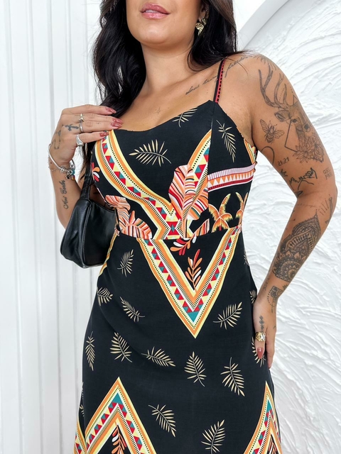 VESTIDO LONGO RECORTES ( 40 ao 44 )